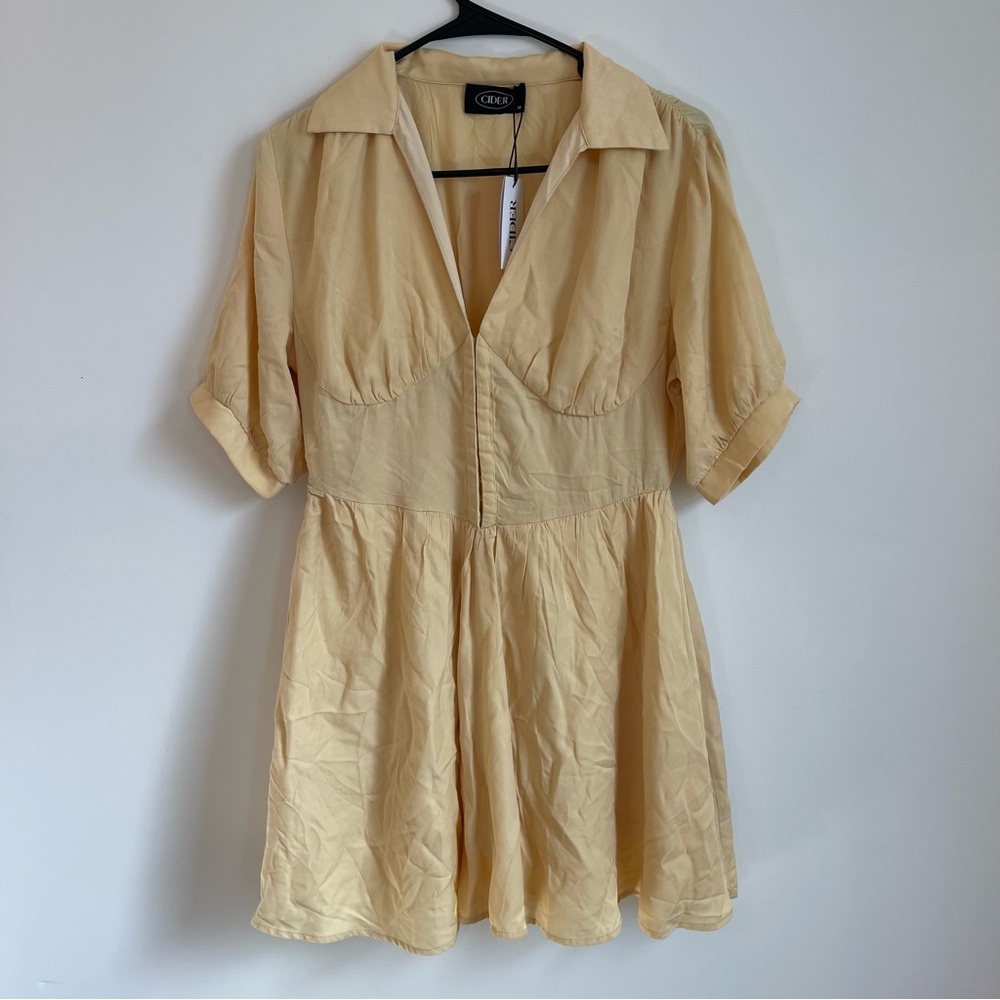 NEW Vintage Inspired Yellow Cider Dress Whimsical Cottagecore Flattering